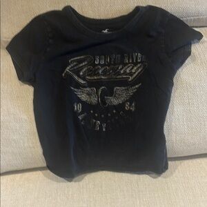 Hollister Black Short Sleeve Graphic Tee